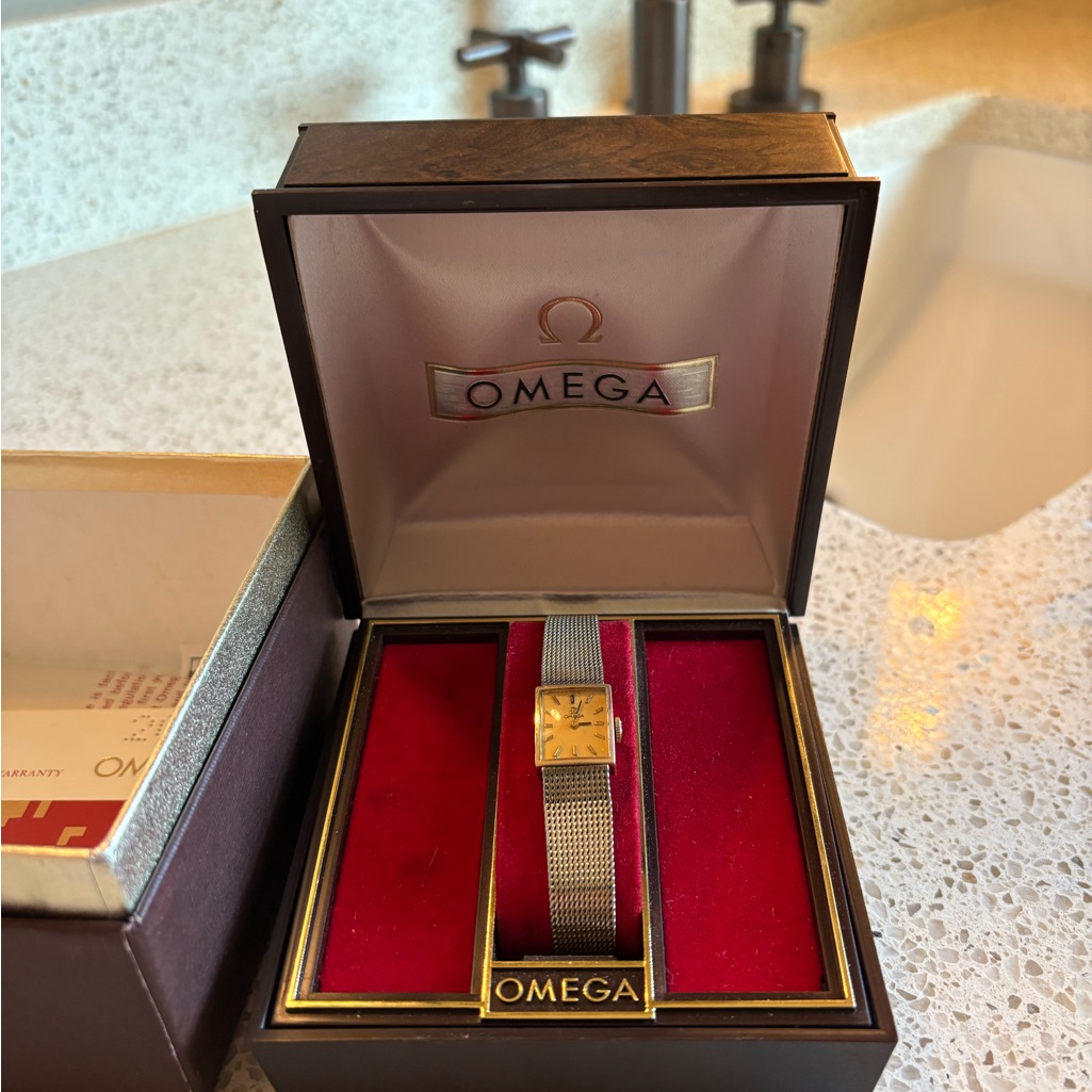 Vintage 10k White Gold Omega Women's Watch